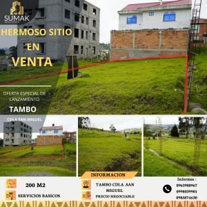 Sitio en Cdla. San Miguel (El Tambo)