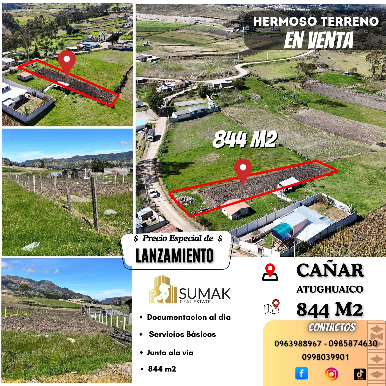 Terreno en Atughuaico (Cañar)