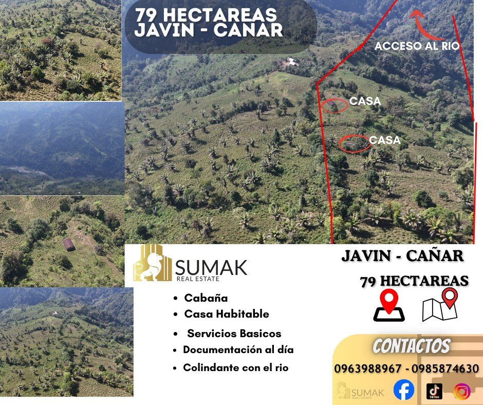 Hacienda de 79 hectáreas en Javin (Cañar)